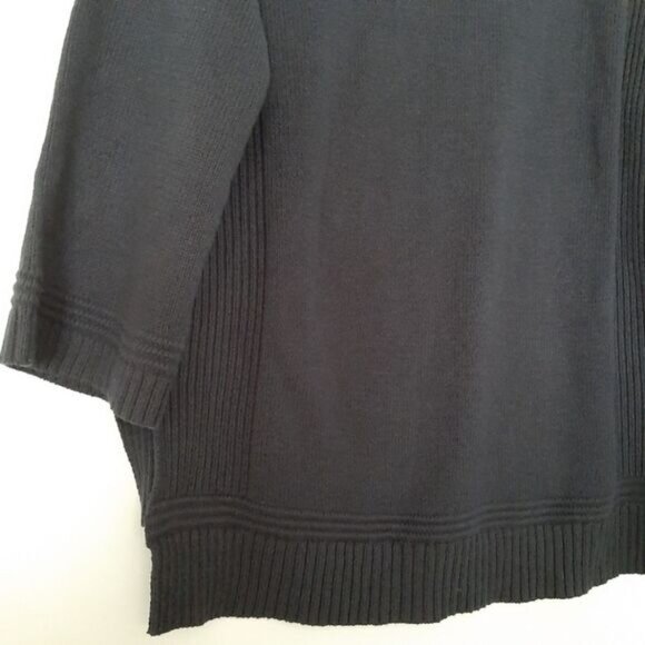 JOE FRESH \ High-Low Hem Relaxed Fit V-Neck Pullover Sweater Navy Blue Sz S - Picture 14 of 14